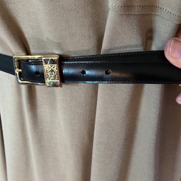 EUC Anne Klein for Calderon Narrow Navy Leather Belt Sz L - Picture 3 of 10